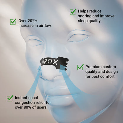 AIROX Sleep and Performance Nasal Strips - Black