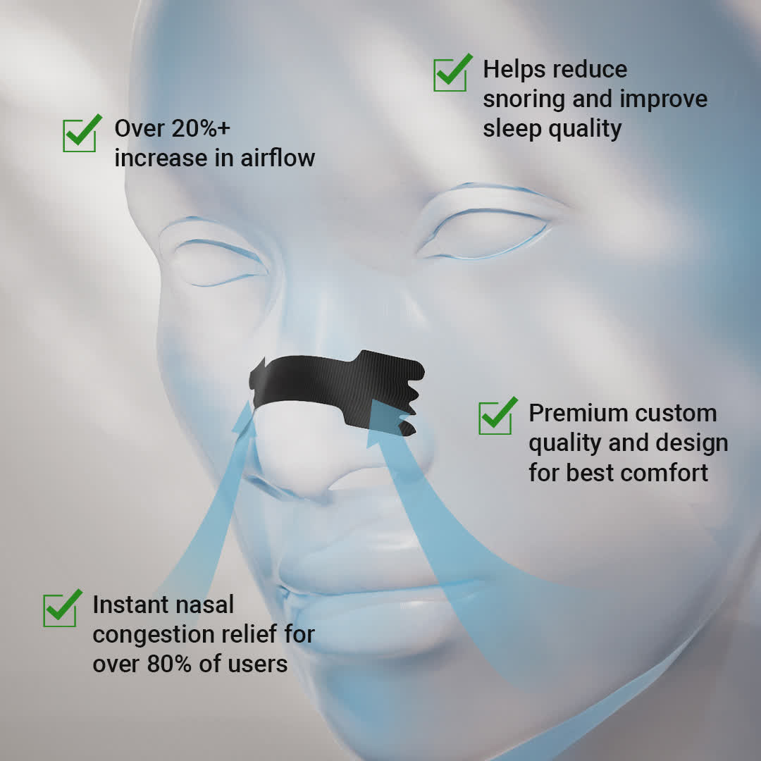 AIROX Sleep and Performance Nasal Strips - Black