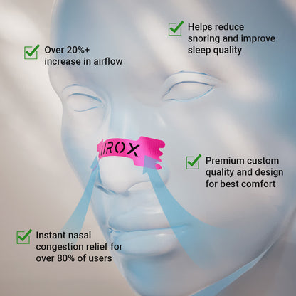 AIROX Sleep and Performance Nasal Strips - Neon Pink