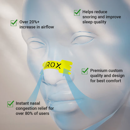 AIROX Sleep and Performance Nasal Strips - Neon Yellow